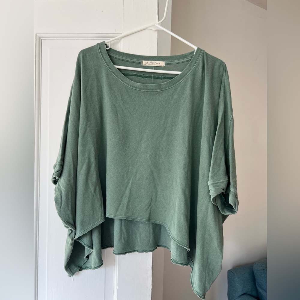 NWT Free People We The Free CC Tee, large, dried pine